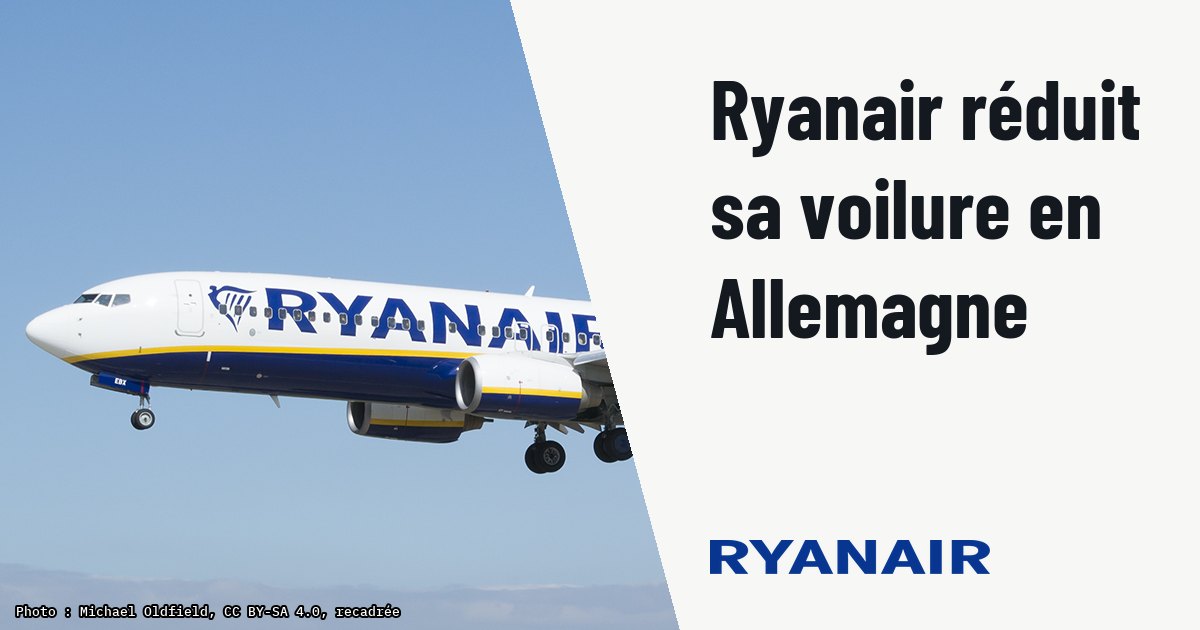 Ryanair supprime 700 000 sièges en Allemagne et ferme sa base de Berlin. Photo d'illustration (archive, pas l'appareil concerné) : Ryanair Boeing 737-8AS EI-EBX at Leeds Bradford Airport.