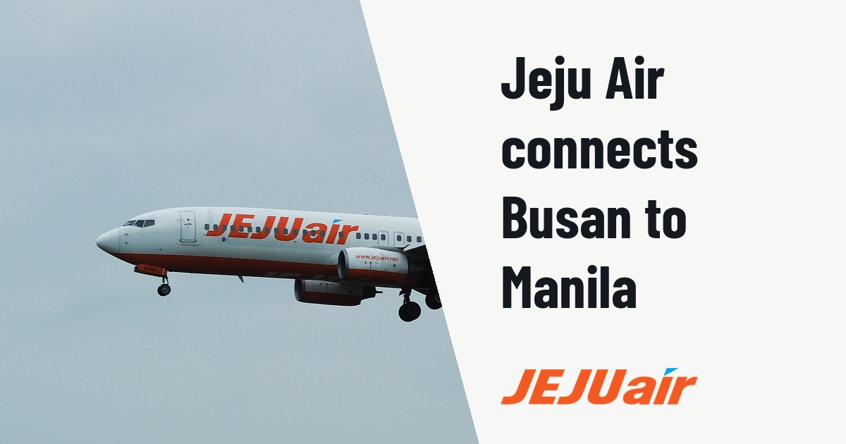Jeju Air launches five weekly Busan Manila flights with 737-800. Illustration photo (archive, not the aircraft involved) : Boeing 737-8AS aircraft by Jeju Air, photographed at Gimpo International Airport. Registration number HL8088