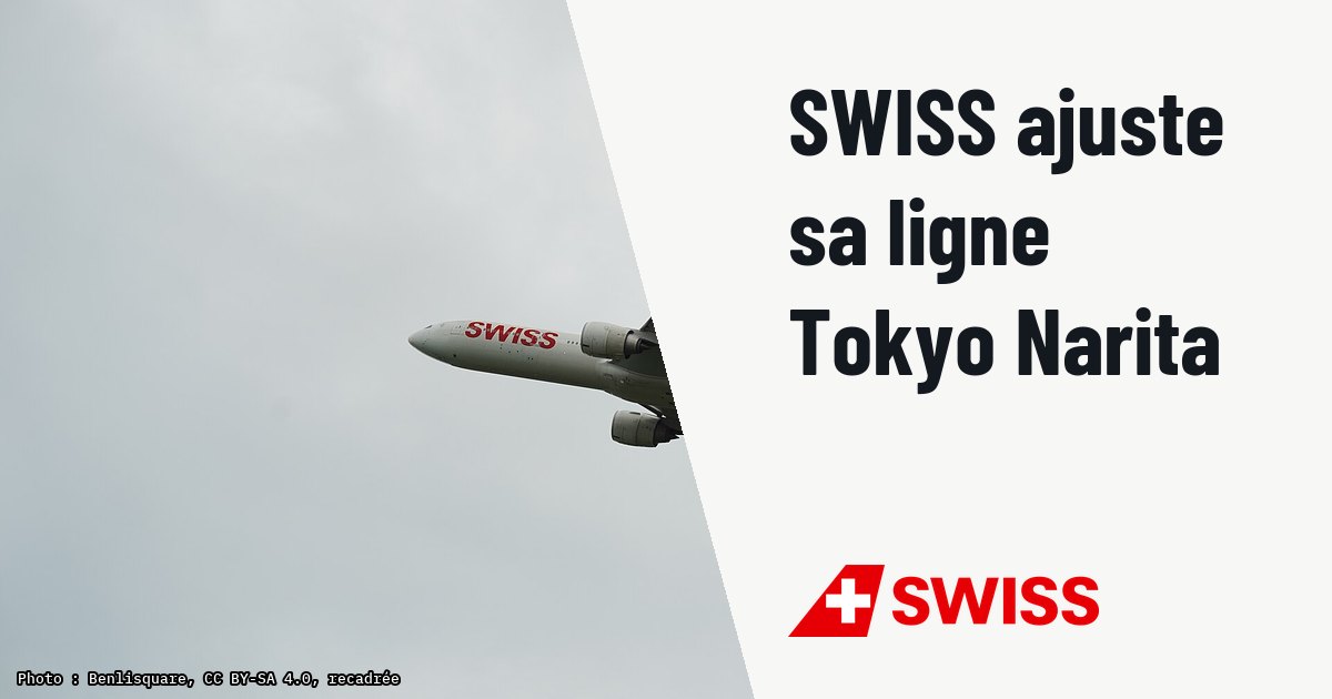 SWISS renforce sa desserte Zurich – Tokyo Narita pour NS27. Photo d'illustration (archive, pas l'appareil concerné) : Boeing 777 belonging to Swiss International Air Lines with registration marking HB-JNH taking off from Narita International Airport.