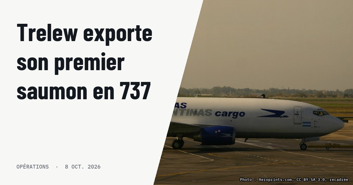 Aerolíneas Argentinas Cargo exporte 18 tonnes de saumon de Trelew. Photo d'illustration (archive, pas l'appareil concerné) : At Buenos Aires Ezeiza