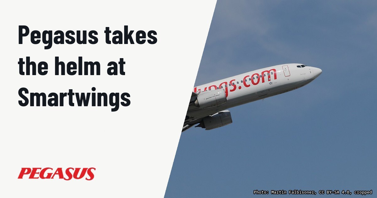 Pegasus Airlines installs a new leadership team at Smartwings. Illustration photo (archive, not the aircraft involved) : April 2019: Pegasus Airlines Boeing 737-800, taking off from Munich Airport runway 08R/26L.