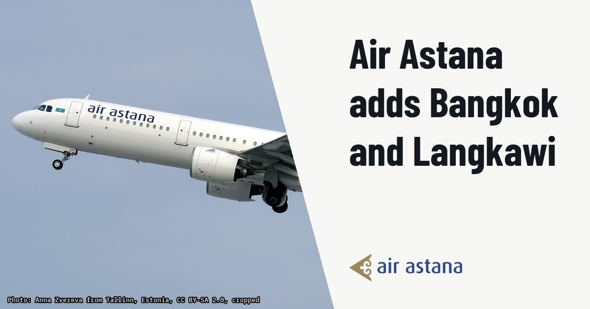 Air Astana adds Bangkok and Langkawi routes with Airbus A321LR. Illustration photo (archive, not the aircraft involved) : Air Astana, P4-KDE, Airbus A321-271N