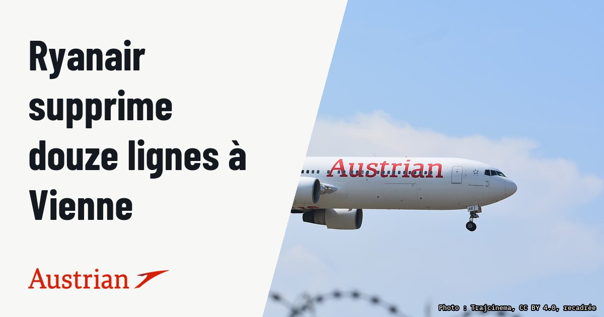Ryanair supprime douze liaisons à Vienne et licencie du personnel. Photo d'illustration (archive, pas l'appareil concerné) : Austrian Airlines OE-LAE