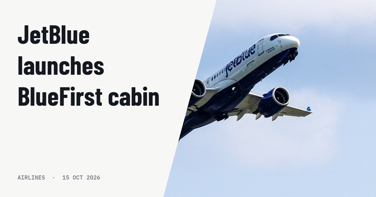 JetBlue opens bookings for BlueFirst on Airbus narrowbody fleet. Illustration photo (archive, not the aircraft involved) : JetBlue A220-300 (N3077J) departing Boston for Miami on 07/11/2023.