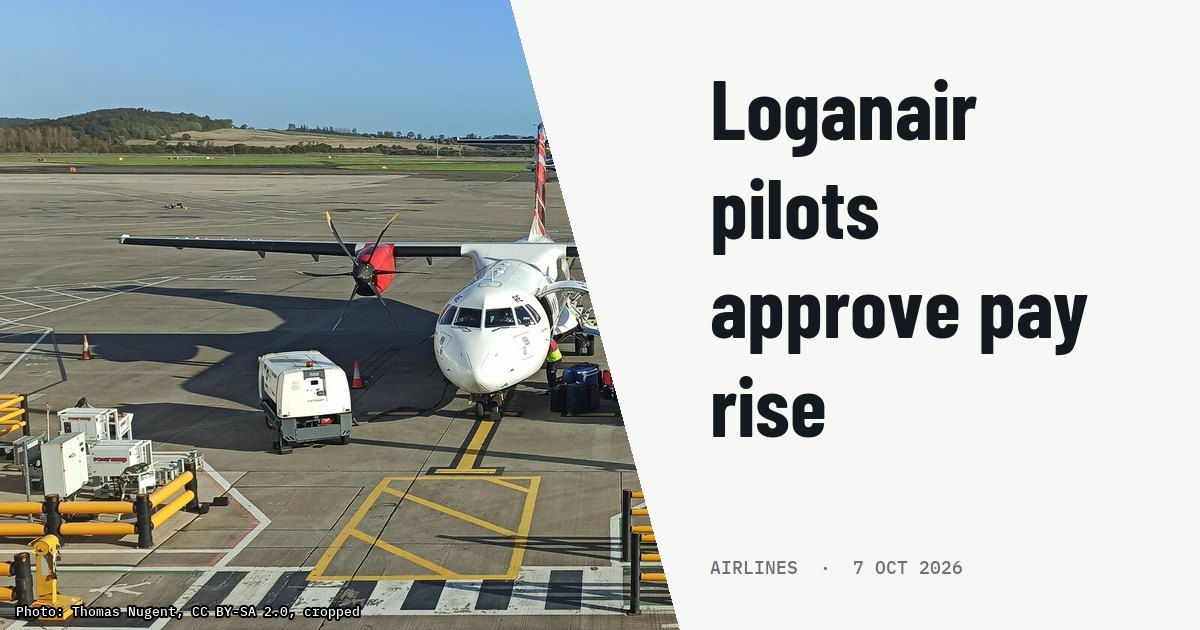 Loganair pilots approve 9.2% pay rise while cabin crew ballot. Illustration photo (archive, not the aircraft involved) : Loganair aircraft at Edinburgh Airport