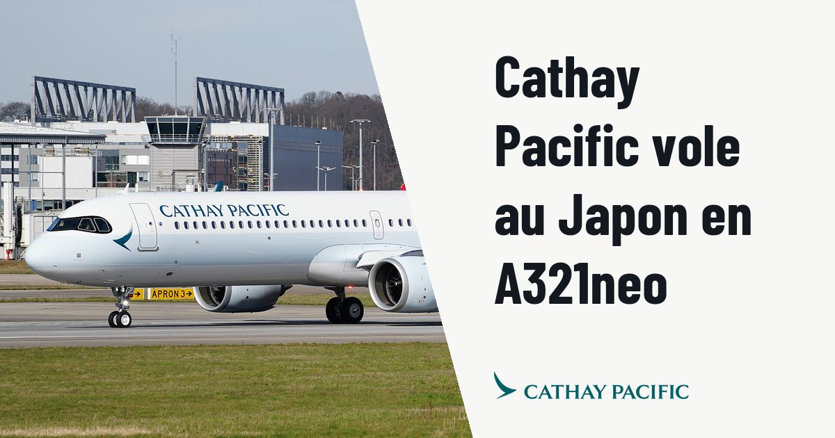 Cathay Pacific déploie l'A321neo de 195 sièges vers le Japon cet hiver. Photo d'illustration (archive, pas l'appareil concerné) : Der für die Fluggesellschaft Cathay Pacific bestimmte Airbus A321-251NX mit dem Kennzeichen B-HPJ und dem Testkennzeichen D-AZAG landet nach einem Testflug auf dem Flugplatz Hamburg-Finkenwerder. Der 
