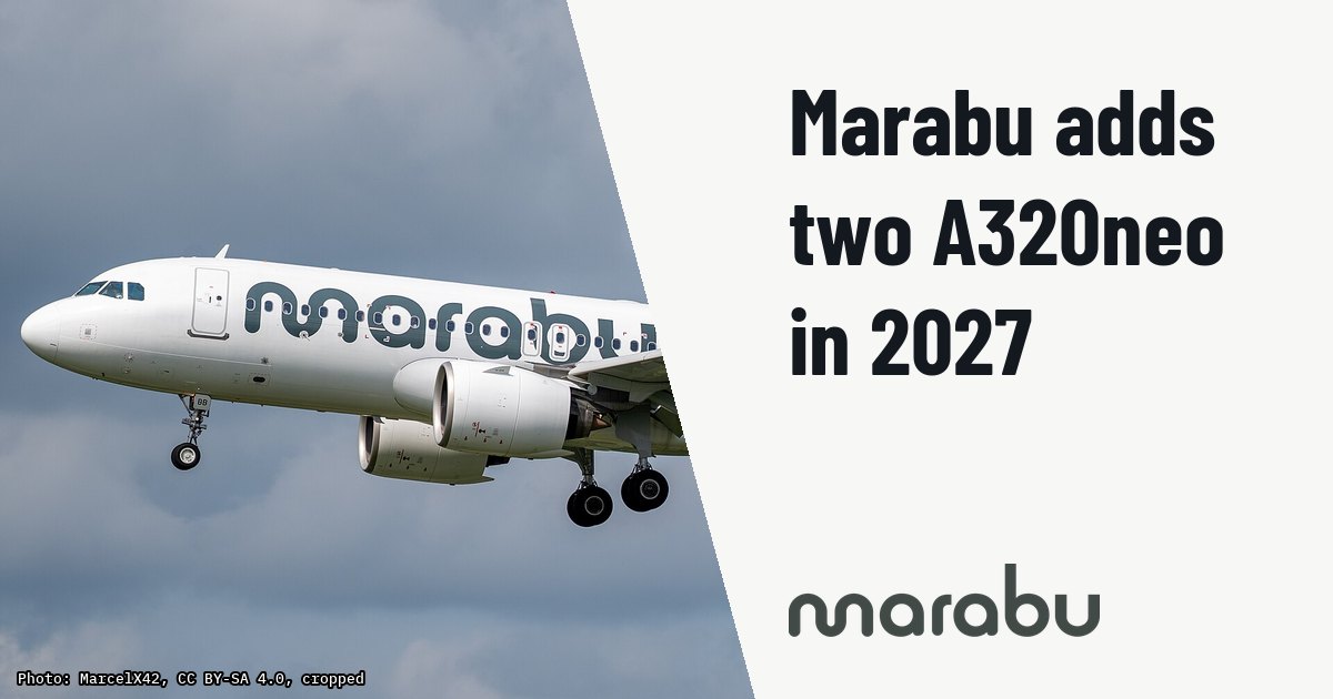 Marabu Airlines adds two A320neo aircraft to expand its fleet to 14 in 2027. Illustration photo (archive, not the aircraft involved) : Der Airbus A320-271N der Fluggesellschaft Marabu Airlines mit dem Kennzeichen ES-MBB im Landeanflug auf die Bahn 23 des Flughafens Hamburg. Das Flugzeug führte einen Flug von Chania nach Hamburg durch