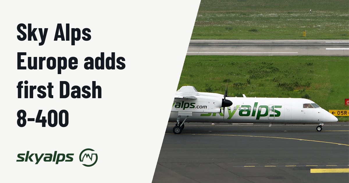 Sky Alps Europe réceptionne son premier De Havilland Canada Dash 8-400. Illustration photo (archive, not the aircraft involved) : SkyAlps, 9H-MATI, De Havilland Canada Dash 8-400
