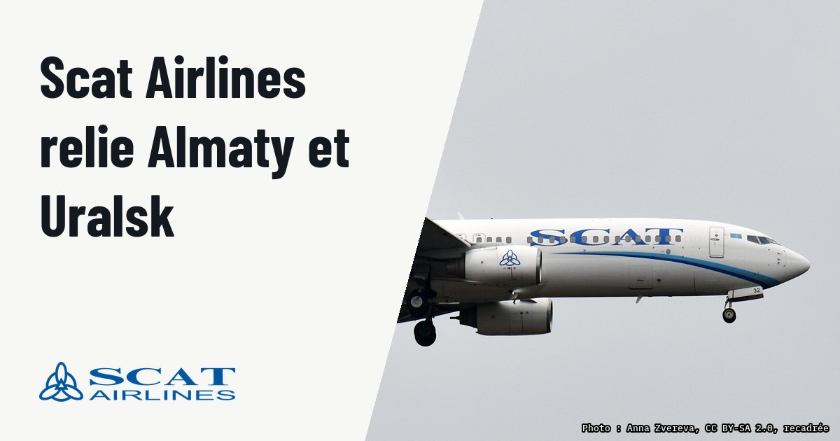 Scat Airlines relie Almaty à Uralsk quotidiennement en Boeing 737-800. Photo d'illustration (archive, pas l'appareil concerné) : Boeing 737 of SCAT
