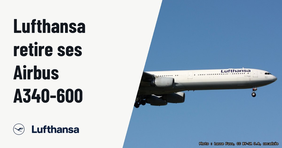 Lufthansa retire l'Airbus A340-600 de sa flotte commerciale le 18 octobre. Photo d'illustration (archive, pas l'appareil concerné) : Lufthansa Airbus A40-600 D-AIHF is landing at Frankfurt Int'l Airport