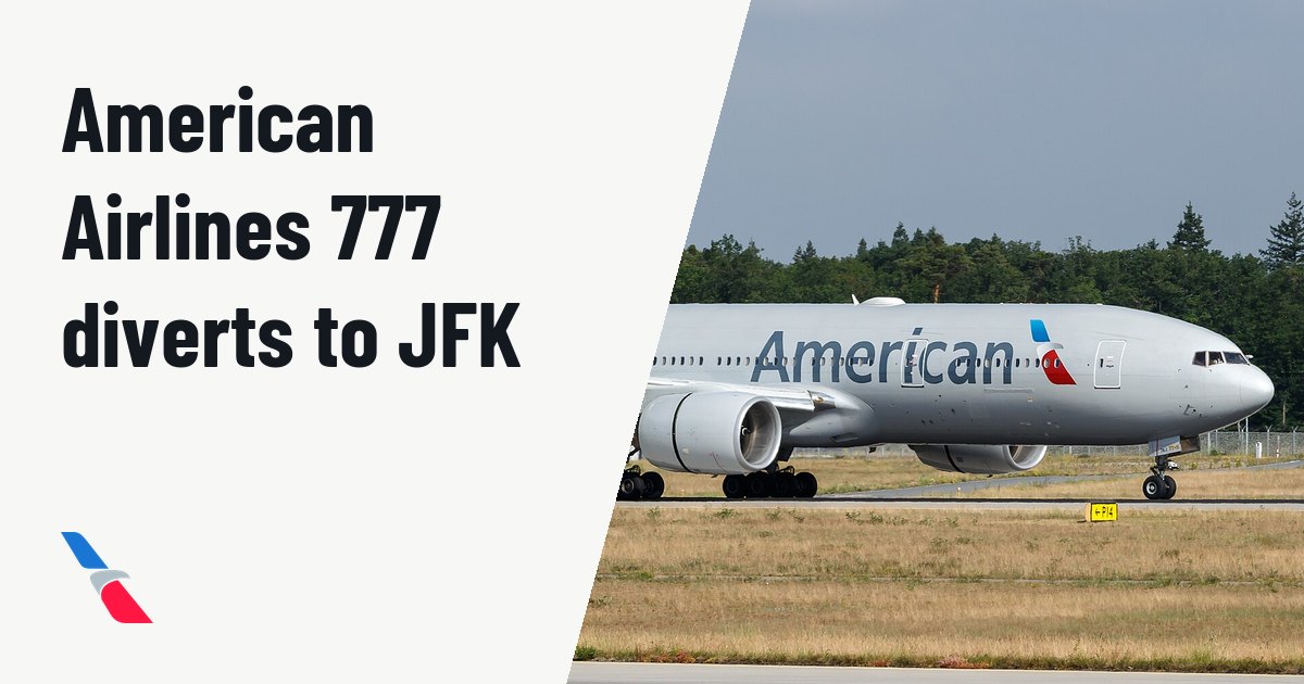 Toilet failure prompts American Airlines 777 PAN-PAN and JFK diversion. Illustration photo (archive, not the aircraft involved) : American Airlines Boeing 777-300ER at Frankfurt Airport