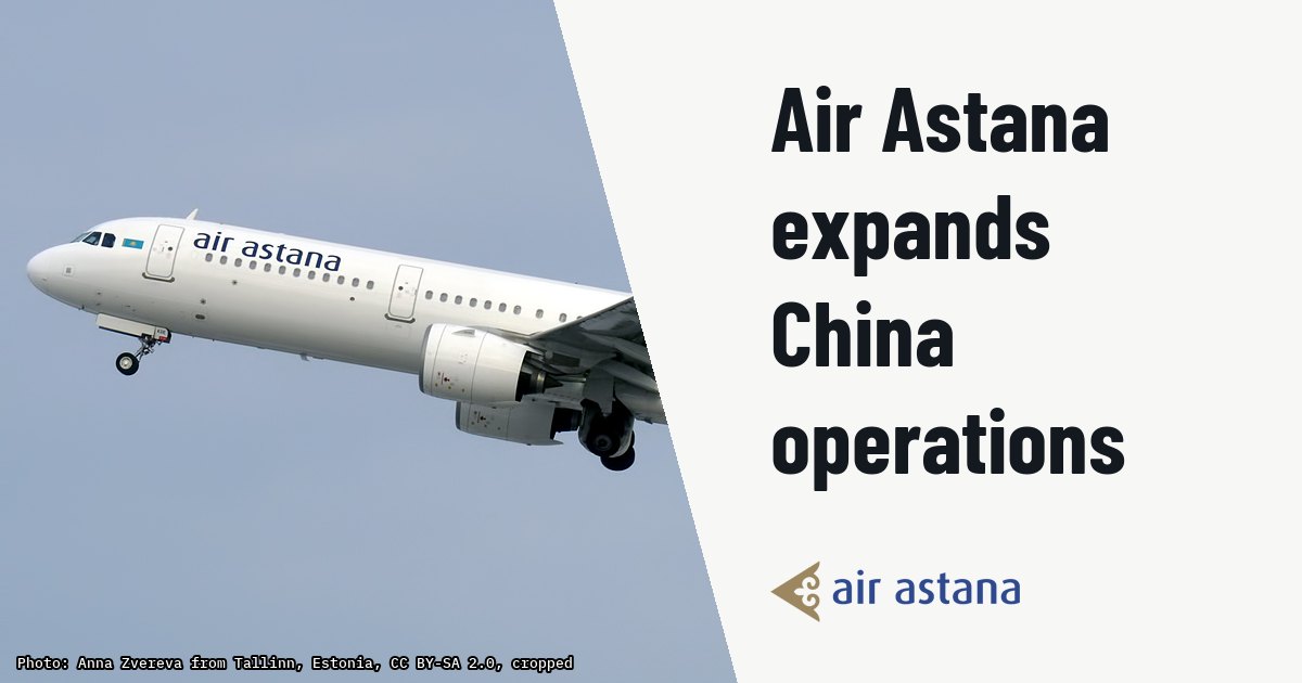 Air Astana shifts 15% of international capacity toward China. Illustration photo (archive, not the aircraft involved) : Air Astana, P4-KDE, Airbus A321-271N