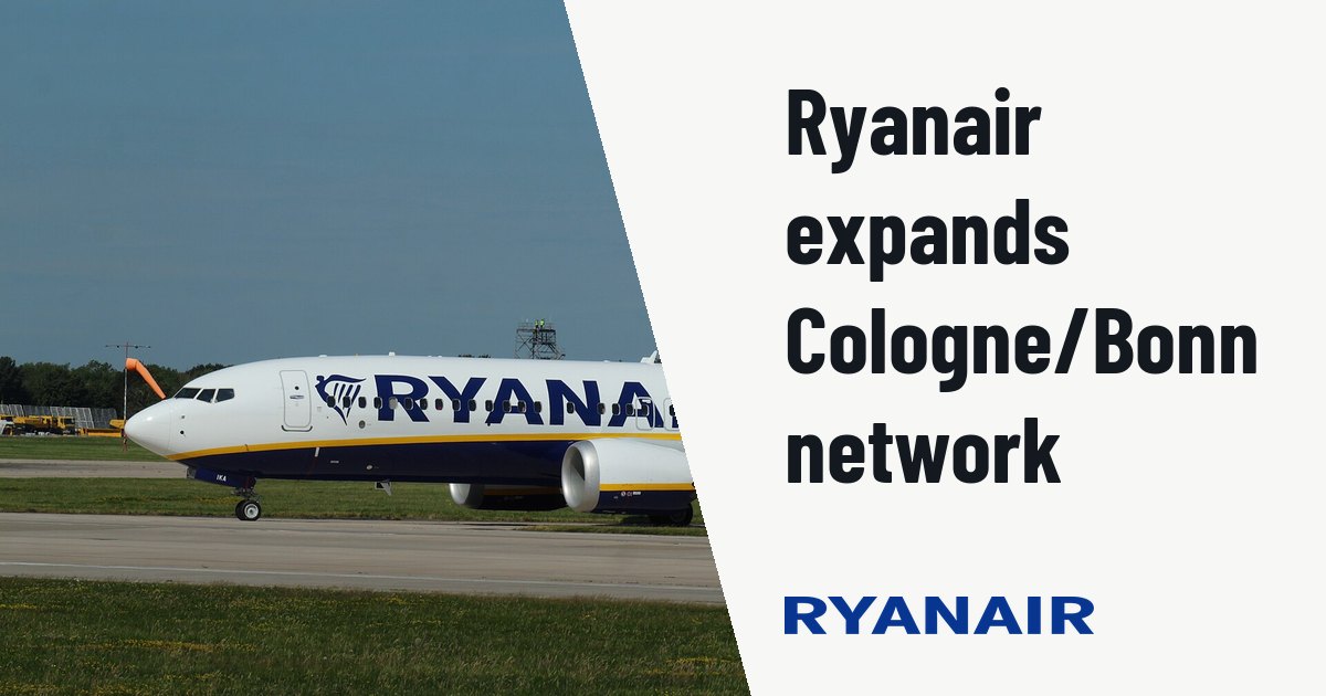 Ryanair adds two Boeing 737 routes at Cologne/Bonn for winter 2026/2027. Illustration photo (archive, not the aircraft involved) : Only delivered 2 days before hand