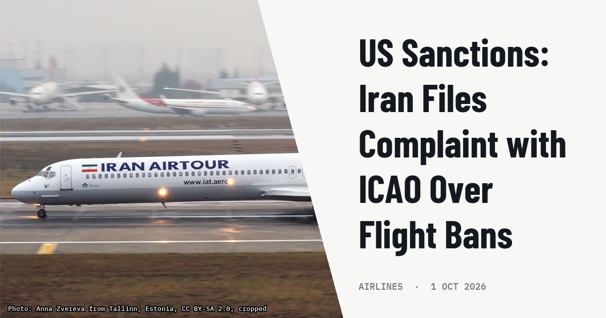 US Sanctions: Iran Files Complaint with ICAO Over Flight Bans. Illustration photo (archive, not the aircraft involved) : Iran Airtour, EP-MDE, McDonnell Douglas MD-82