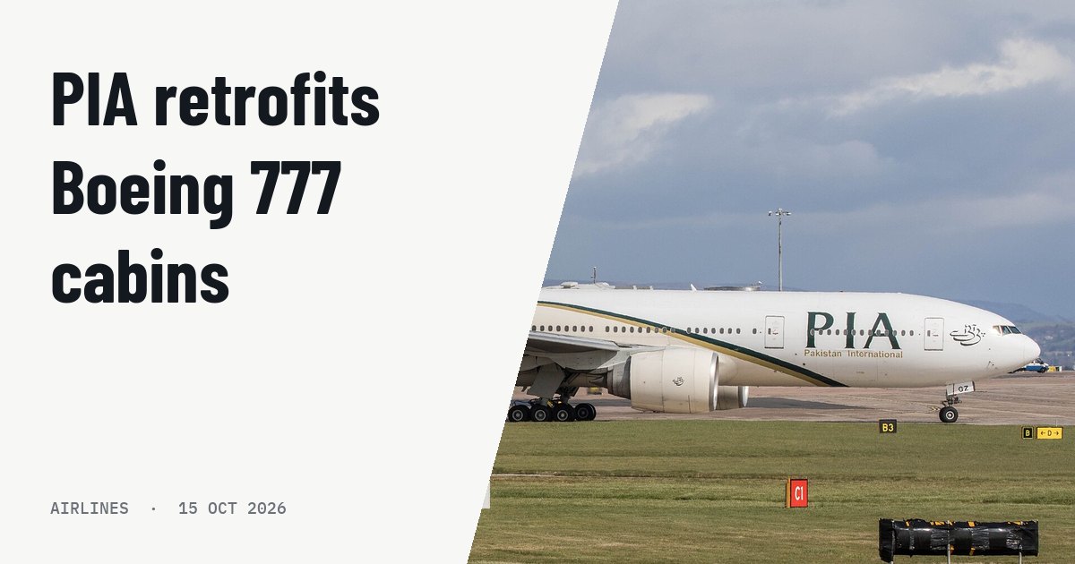 PIA modernizes Boeing 777 cabins across its long-haul fleet. Illustration photo (archive, not the aircraft involved) : PIA Pakistan International Airlines Boeing 777-240(LR)