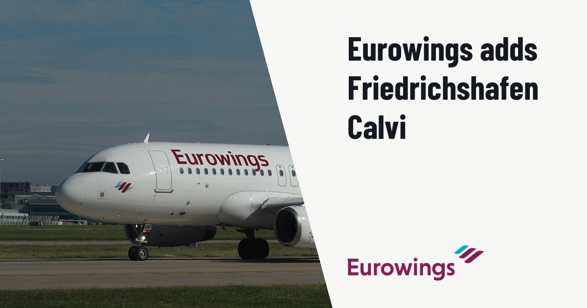 Eurowings adds weekly Friedrichshafen-Calvi charters for summer 2027. Illustration photo (archive, not the aircraft involved) : D-AGWC Airbus A319-132 Eurowings, Manchester