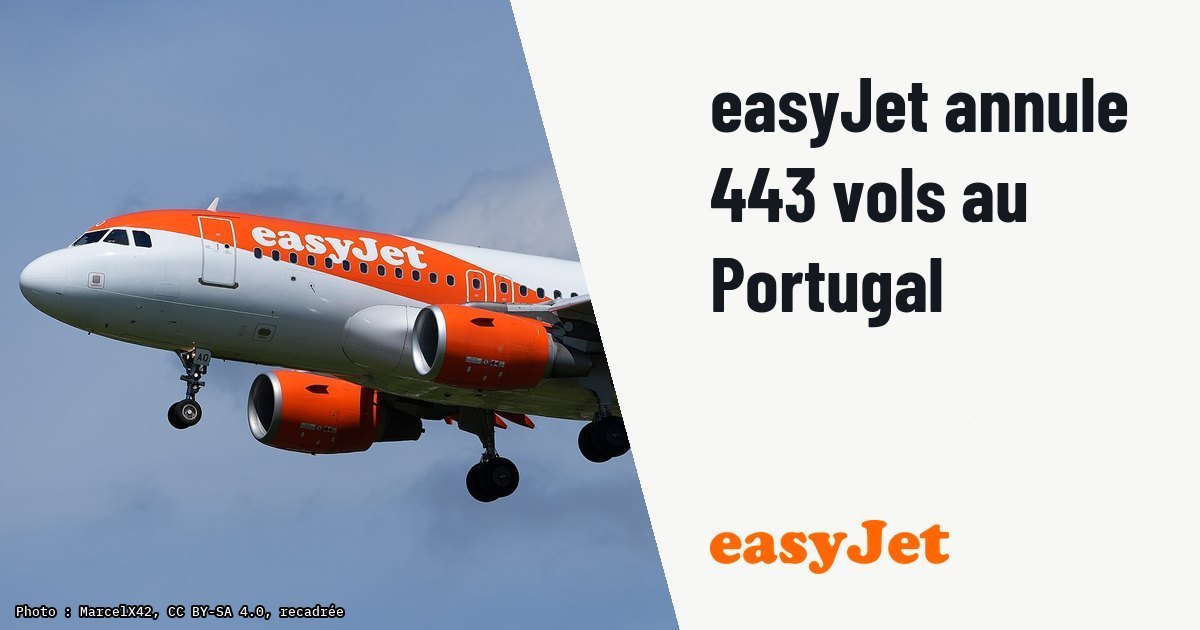 easyJet annule 443 vols au Portugal après un préavis du personnel de cabine. Photo d'illustration (archive, pas l'appareil concerné) : Der Airbus A319-111 der Fluggesellschaft easyJet mit dem Kennzeichen G-EZAO im Landeanflug auf die Bahn 23 des Flughafens Hamburg. Das Flugzeug führte einen Flug vom Flughafen London-Gatwick nach Hamb