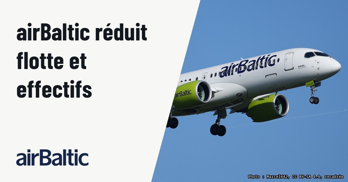 airBaltic supprime jusqu’à 700 postes et réduit sa flotte d’A220. Photo d'illustration (archive, pas l'appareil concerné) : Der Airbus A220-371 (BD-500-1A11) der Fluggesellschaft Lufthansa mit dem Kennzeichen YL-ABL im Landeanflug auf die Bahn 07R des Flughafens Frankfurt Main. Das Flugzeug führte einen Flug von Riga nach 