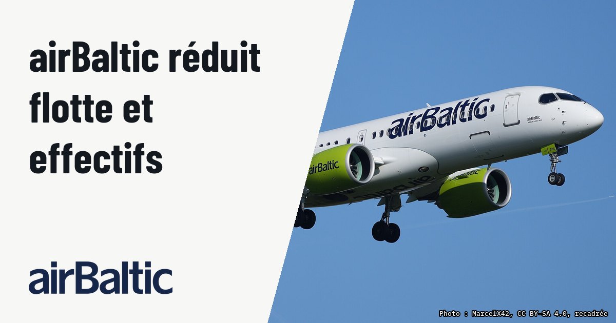 airBaltic supprime jusqu'à 700 postes et réduit sa flotte d'A220. Photo d'illustration (archive, pas l'appareil concerné) : Der Airbus A220-371 (BD-500-1A11) der Fluggesellschaft Lufthansa mit dem Kennzeichen YL-ABL im Landeanflug auf die Bahn 07R des Flughafens Frankfurt Main. Das Flugzeug führte einen Flug von Riga nach 