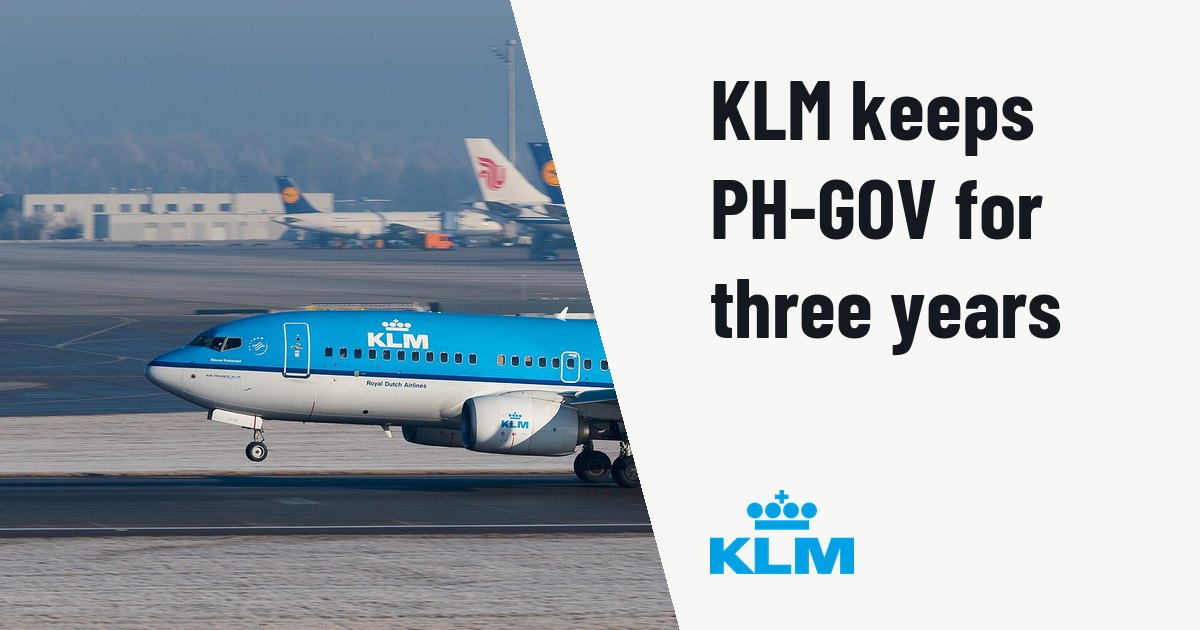 KLM retains Dutch government Boeing 737 PH-GOV operations for three years. Illustration photo (archive, not the aircraft involved) : KLM (Royal Dutch Airlines) Boeing 737-7K2 (reg. PH-BGT, msn 38634) at Munich Airport (IATA: MUC; ICAO: EDDM).