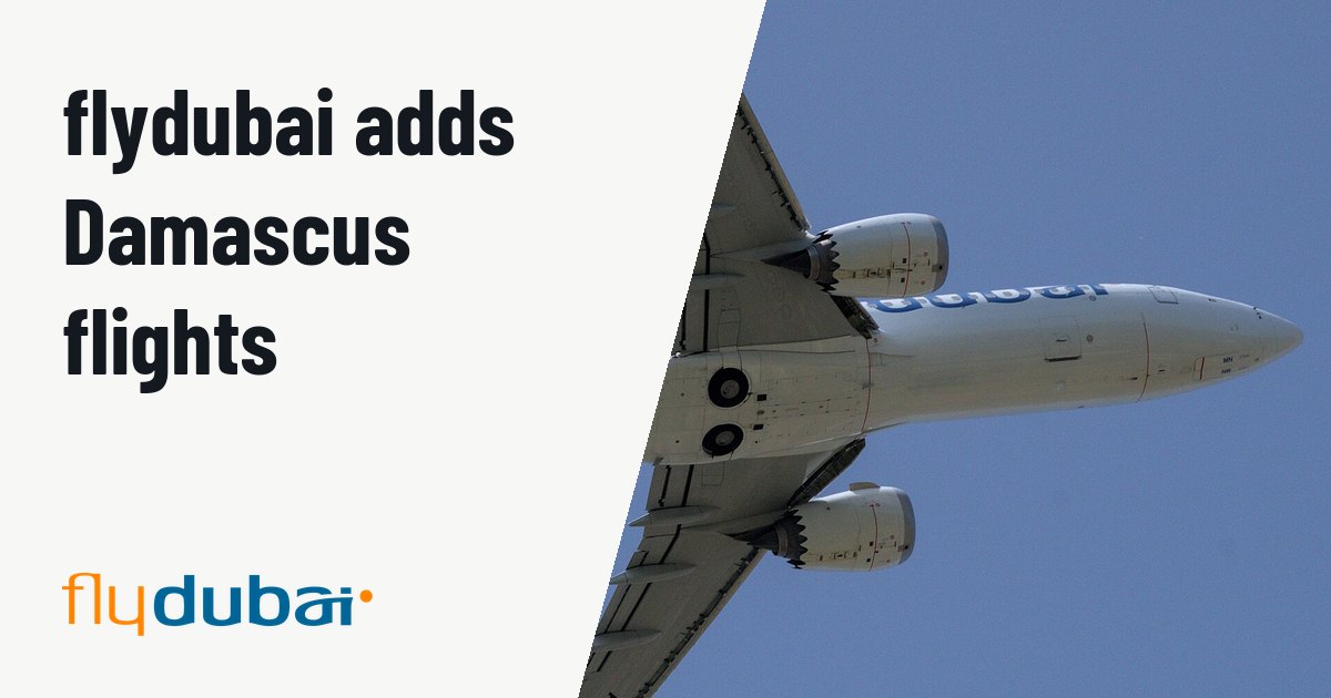 flydubai adds third daily Dubai-Damascus flight for winter 2026. Illustration photo (archive, not the aircraft involved) : Vista dal basso di un Boeing 737 8-MAX della compagnia Flydubai (A6-FMN) durante la fase di decollo dalla pista 04R dell'aeroporto di Pisa