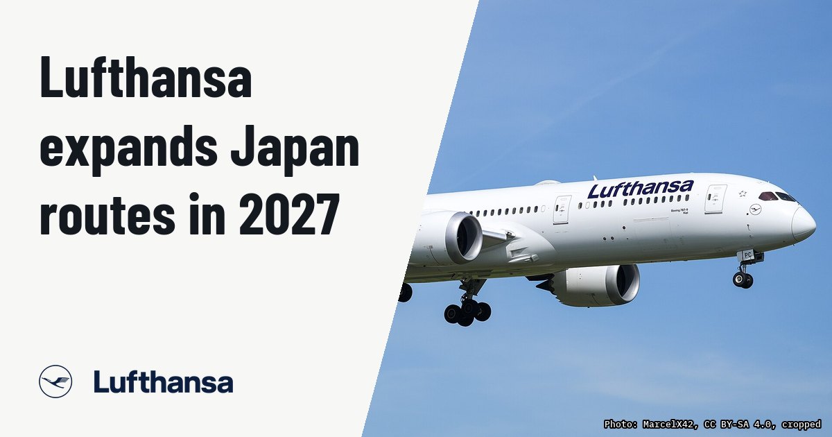 Lufthansa Group plans 50 weekly flights to Japan in summer 2027. Illustration photo (archive, not the aircraft involved) : Die Boeing 787-9 Dreamliner der Fluggesellschaft Lufthansa mit dem Kennzeichen D-ABPC landet auf der Bahn 07L des Flughafens Frankfurt Main. Das Flugzeug führte einen Flug vom Denver International Air