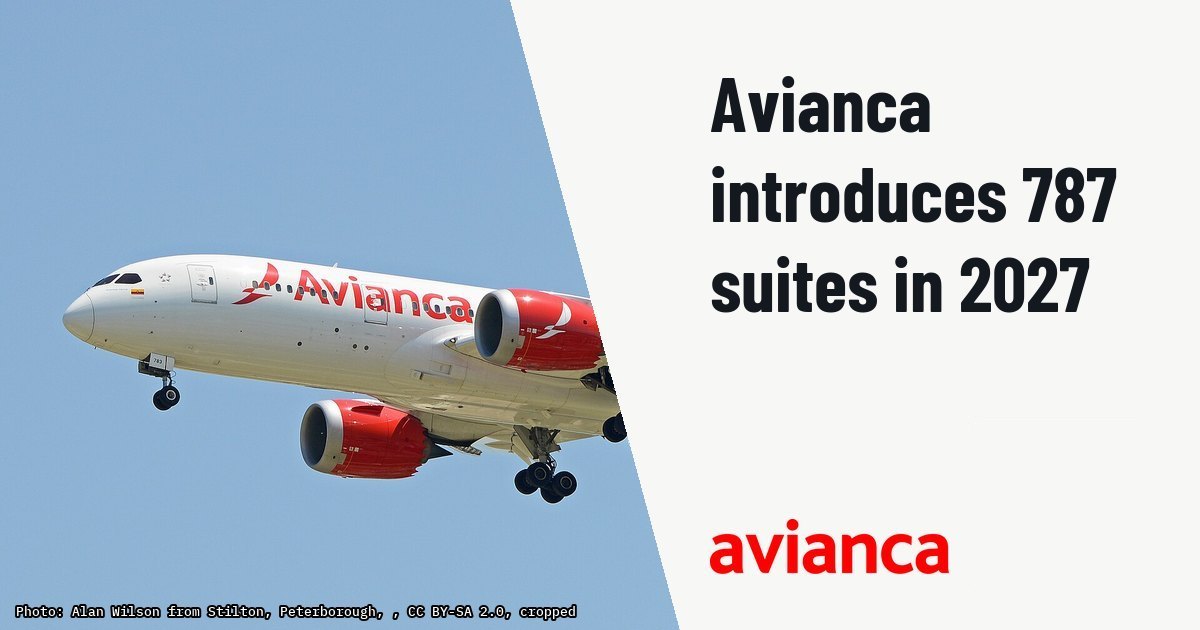 Avianca upgrades 787 cabins with closed suites starting in 2027. Illustration photo (archive, not the aircraft involved) : c/n 37505, l/n 242. Built 2014. Seen arriving on flight AV10 from Bogota. Madrid-Barajas International Airport, Spain. 21-5-2016