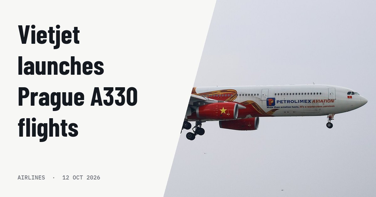 Vietjet enters the EU with Airbus A330 flights to Prague. Illustration photo (archive, not the aircraft involved) : Airbus A330-343 VN-A810 - VJ1320 (PQC-SGN)