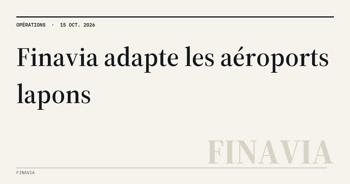 MyATPS : Finavia coordonne les créneaux en Laponie face au trafic hivernal
