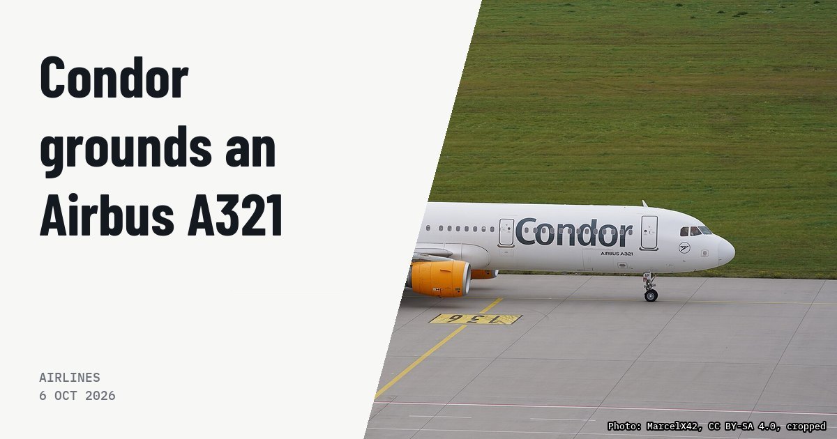 Condor grounds an A321 after cockpit window check disrupts rotations. Illustration photo (archive, not the aircraft involved) : Der Airbus A321-211(WL) der Fluggesellschaft Condor Flugdienst mit dem Kennzeichen D-AIAF nach einem Flug von Palma de Mallorca nach Leipzig auf dem Flughafen Leipzig/Halle.