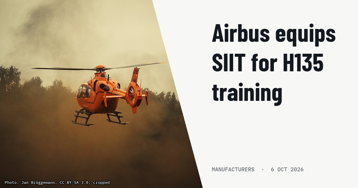 Airbus equips SIIT with H135 maintenance training gear in Canada. Illustration photo (archive, not the aircraft involved) : Eurocopter EC135 D-HZSG Brownout