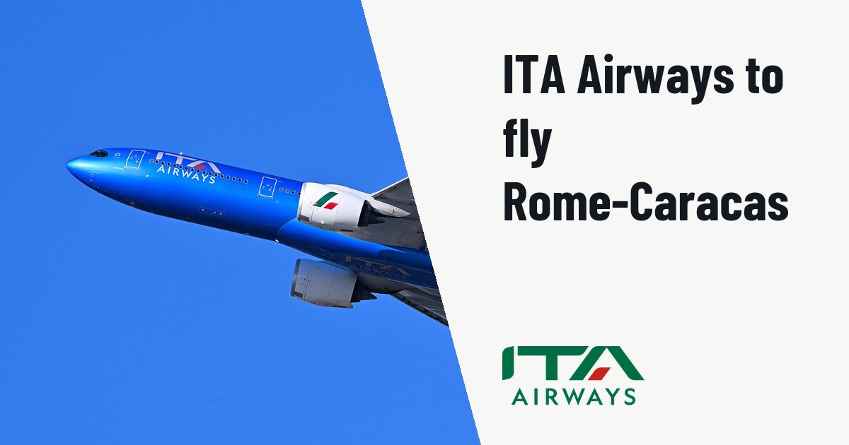 ITA Airways resumes Rome-Caracas flights in March 2027 with A330-900. Illustration photo (archive, not the aircraft involved) : ITA Airways Airbus A330-900 EI-HJN, operating flight 615 to Rome, departs Boston from runway 33L.