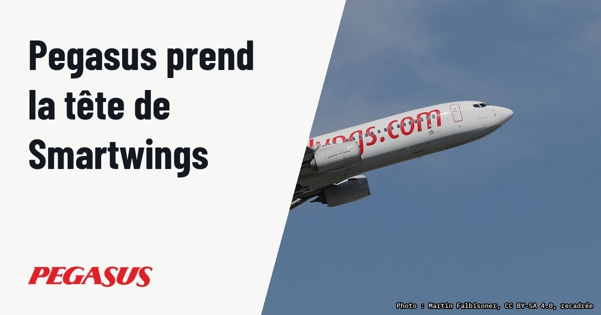 Pegasus Airlines installe une nouvelle direction chez Smartwings. Photo d'illustration (archive, pas l'appareil concerné) : April 2019: Pegasus Airlines Boeing 737-800, taking off from Munich Airport runway 08R/26L.