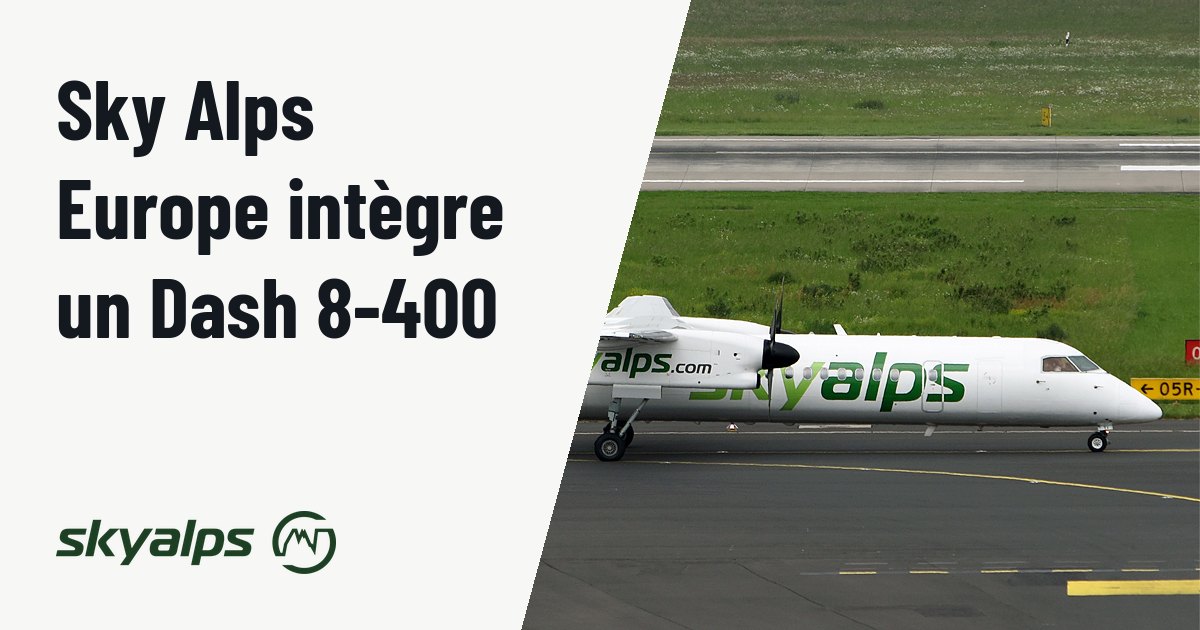 Sky Alps Europe réceptionne son premier De Havilland Canada Dash 8-400. Photo d'illustration (archive, pas l'appareil concerné) : SkyAlps, 9H-MATI, De Havilland Canada Dash 8-400