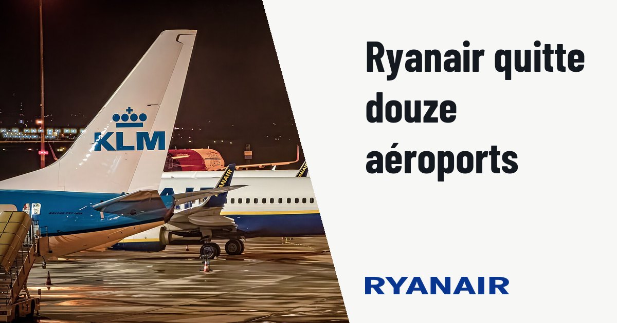 Ryanair assure 3 272 vols par jour mais quitte douze aéroports régionaux. Photo d'illustration (archive, pas l'appareil concerné) : SP-RKW, Boeing 737-800 of Ryanair at Budapest Airport, 2022