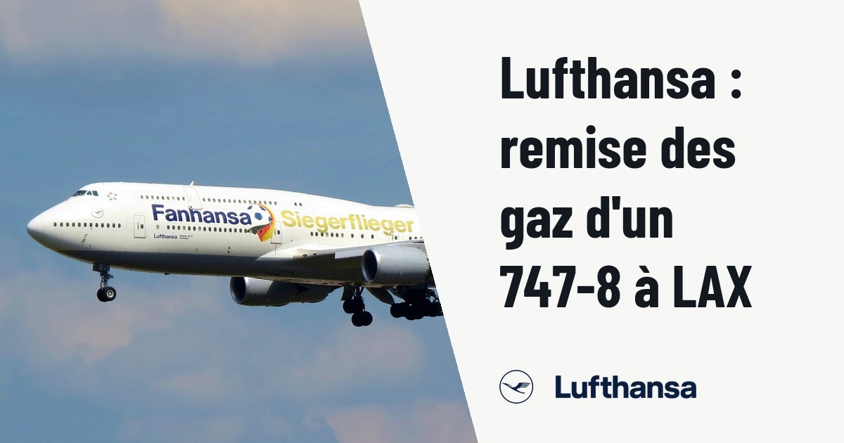 Un Boeing 747-8 de Lufthansa remet les gaz après un toucher à Los Angeles. Photo d'illustration (archive, pas l'appareil concerné) : 2014 FIFA World Champion!!!!! Deutsche Lufthansa Boeing 747-830 D-ABYI "Siegerflieger" "Fanhansa" "Potsdam" 15.07.2014 Frankfurt Airport