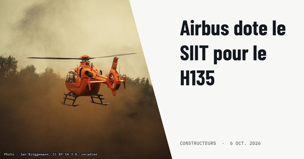 Airbus dote le SIIT canadien d'outils de formation pour H135. Photo d'illustration (archive, pas l'appareil concerné) : Eurocopter EC135 D-HZSG Brownout