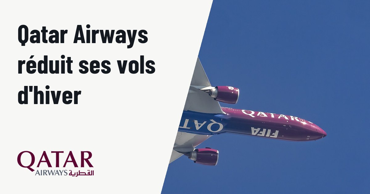 Qatar Airways réduit ses vols hivernaux de 5,7 % et ajuste sa flotte gros-porteur. Photo d'illustration (archive, pas l'appareil concerné) : 2016 Qatar Airways Boeing 777-300ER A7-BEH approaching Washington Dulles International Airport over Maryland, USA