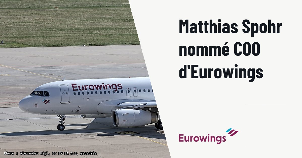 Matthias Spohr prend la direction des opérations d'Eurowings. Photo d'illustration (archive, pas l'appareil concerné) : D-ABGQ_(Eurowings) in Leinfelden-Echterdingen