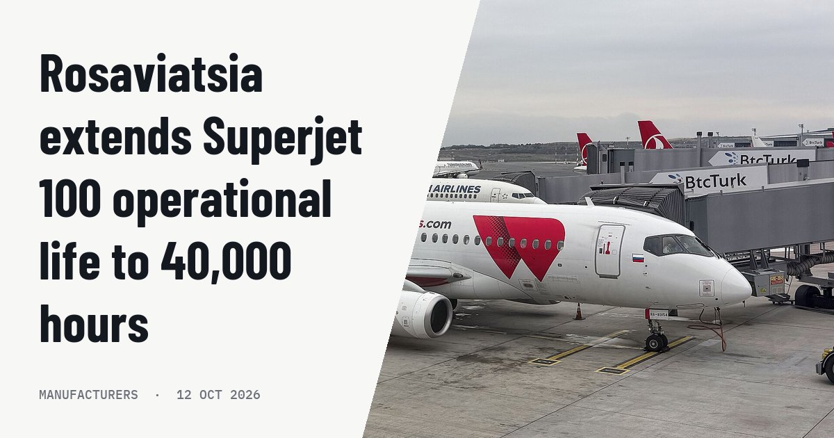 Rosaviatsia extends Superjet 100 operational life to 40,000 hours. Illustration photo (archive, not the aircraft involved) : Sukhoi Superjet 100-95LR (RA-89154) operated by Russian airline Red Wings, parked at Istanbul Airport in 2024.