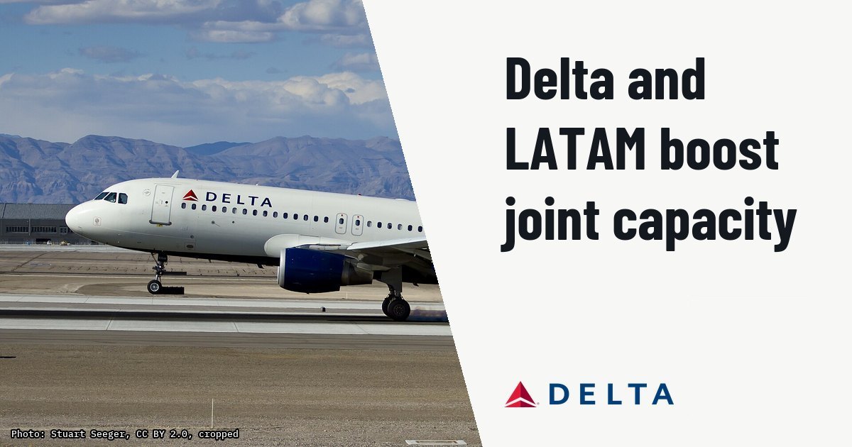 Delta and LATAM expand Americas capacity by 31% over four years. Illustration photo (archive, not the aircraft involved) : Delta Air Lines Airbus A320-212 N360NW Touching Down in Las Vegas