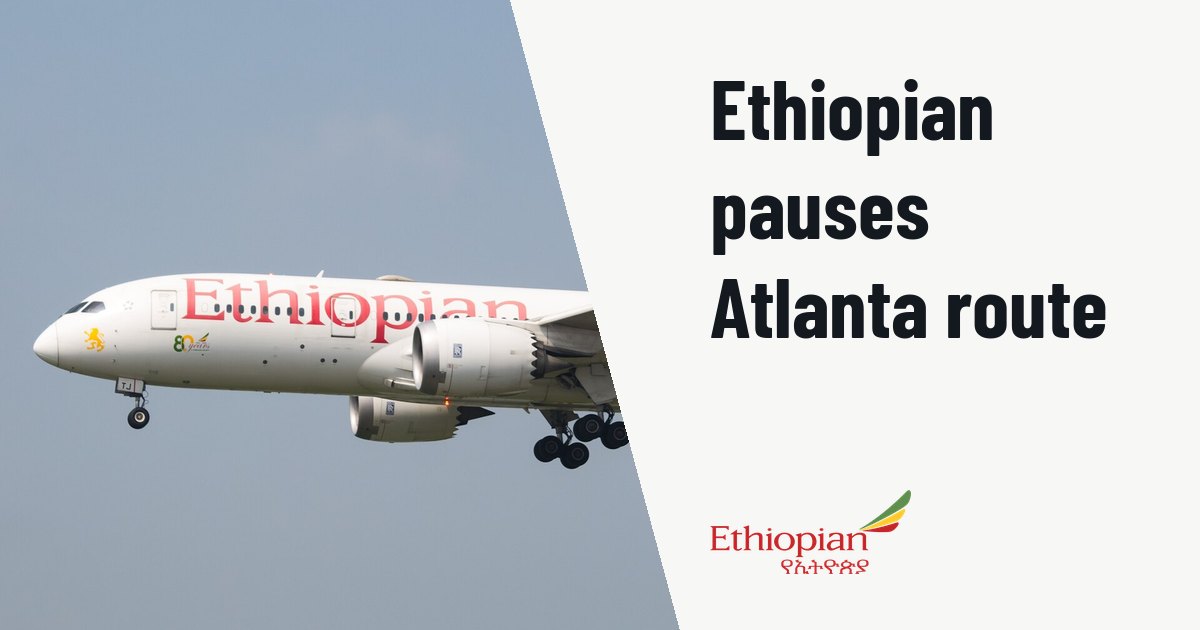 Ethiopian Airlines suspends Atlanta flights from February to May 2027. Illustration photo (archive, not the aircraft involved) : Ethiopian Airlines Boeing 787 8