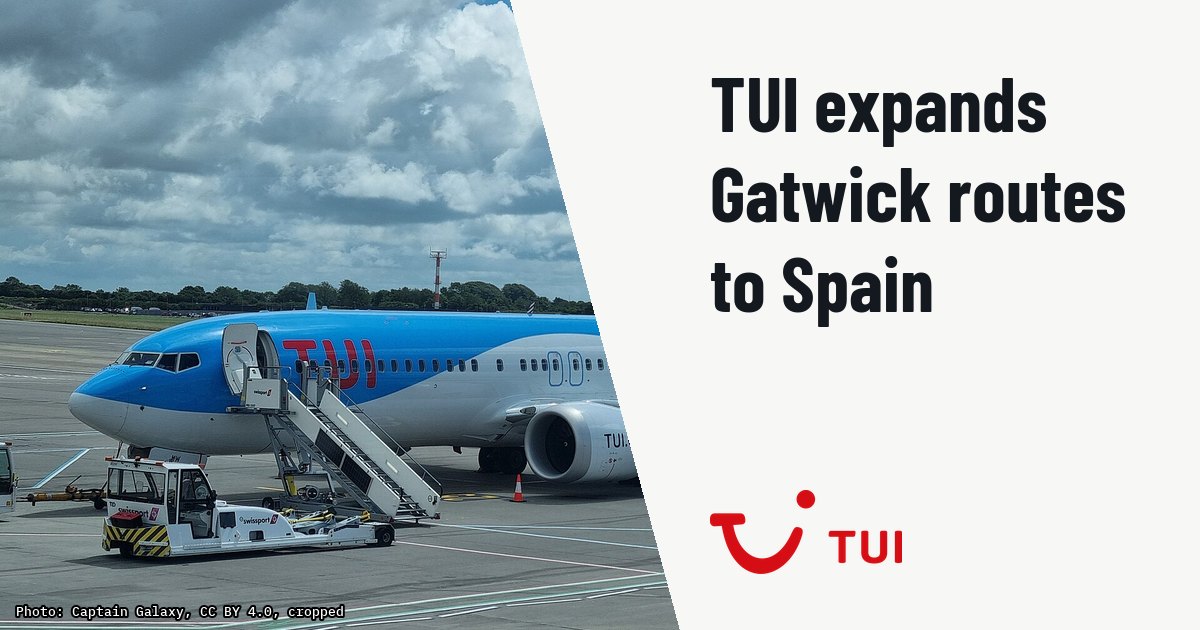 TUI Airways expands London Gatwick network to Spain with Boeing 737 MAX 8. Illustration photo (archive, not the aircraft involved) : A picture of a TUI Airways Boeing 737 MAX 8 (G-TUMW) parked at Bristol Airport, England in July 2024.