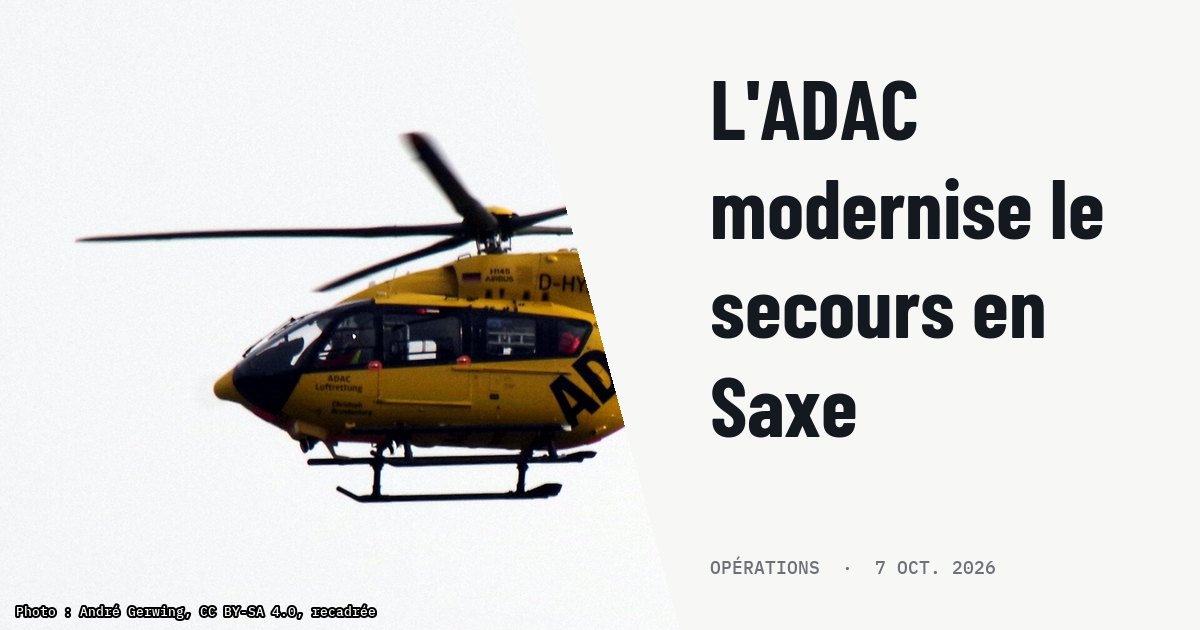 L'ADAC Luftrettung déploie des H145 pour ses secours en Saxe. Photo d'illustration (archive, pas l'appareil concerné) : Airbus H145 / BK 117 D-3 (c/n 21041, D-HYAR) of ADAC Luftrettung marked 'Christoph Brandenburg' at Schönefeld, Waltersdorf (DE), 2025-11-28 - The André Gerwing Collection ID: 027497