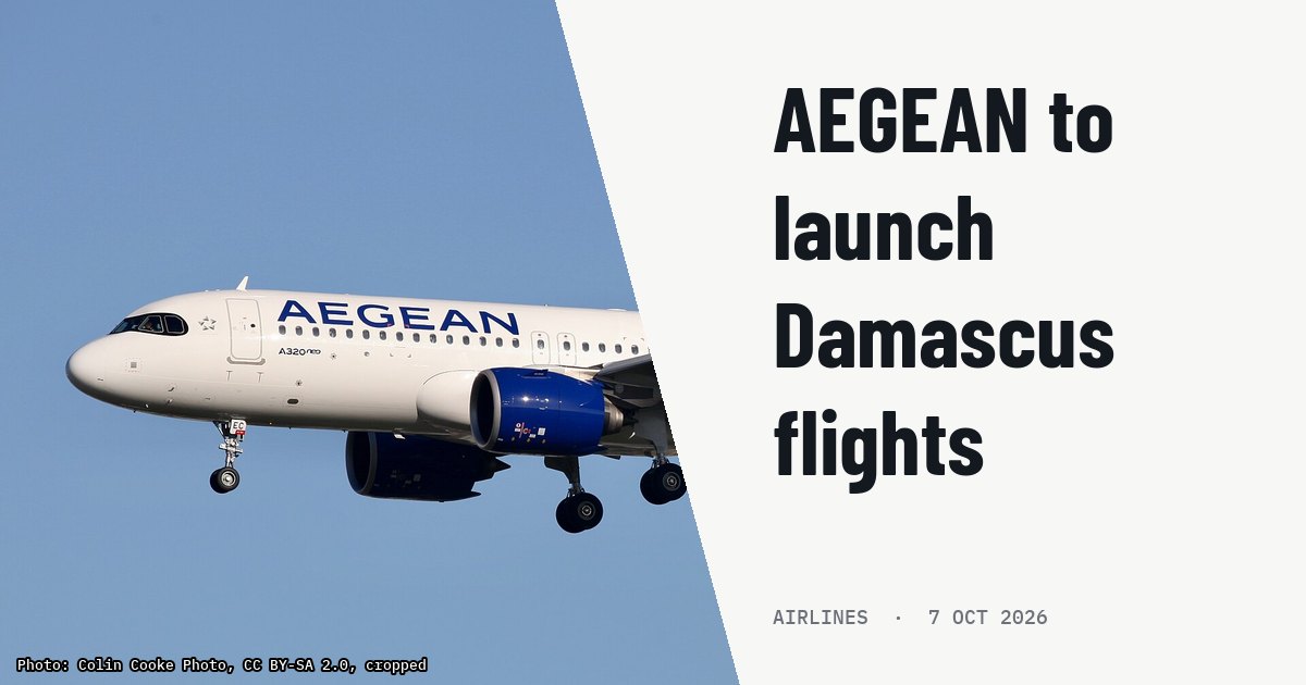 AEGEAN opens Damascus route under strict EASA airspace warnings. Illustration photo (archive, not the aircraft involved) : New aircraft and a smart new scheme. SX-NEC A320NEO Aegean LHR 4.11.20
