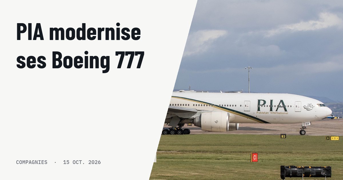 PIA modernise les cabines de ses Boeing 777 long-courriers. Photo d'illustration (archive, pas l'appareil concerné) : PIA Pakistan International Airlines Boeing 777-240(LR)