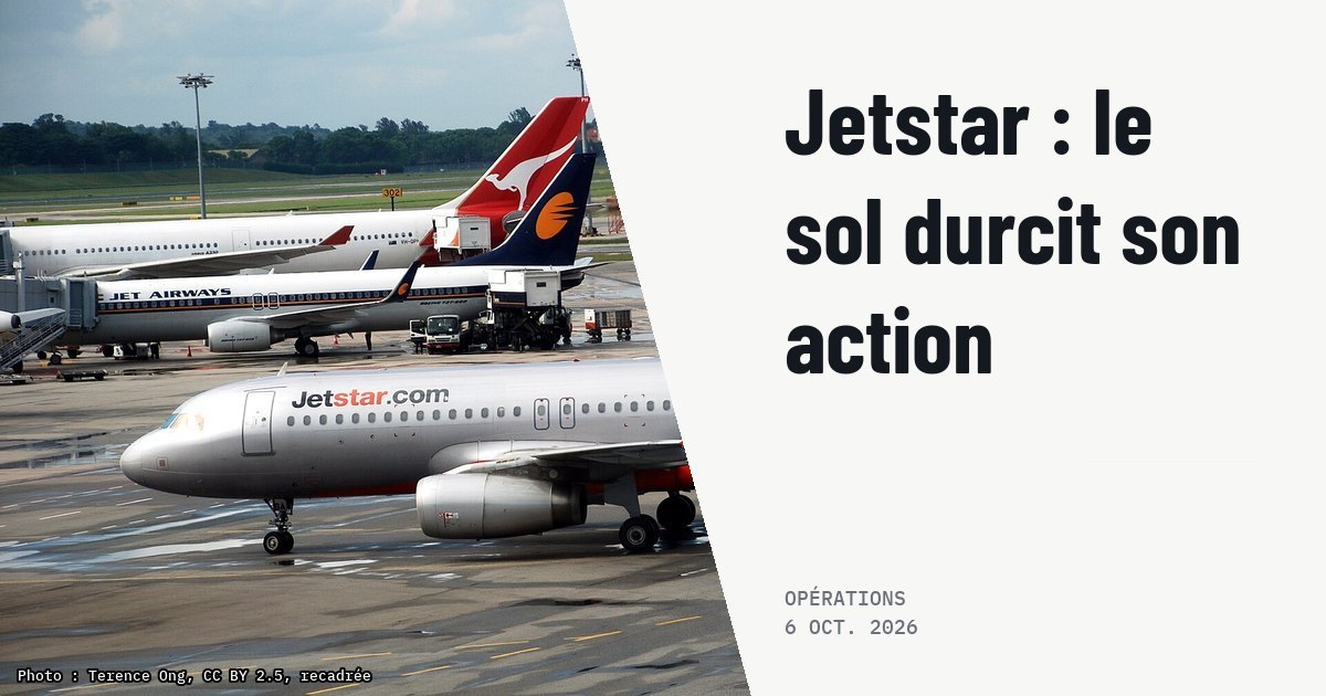 Jetstar : le personnel au sol durcit son mouvement en Australie. Photo d'illustration (archive, pas l'appareil concerné) : Jetstar Asia Airbus A320-200 taxiing (9V-JSA) at Singapore Changi Airport.