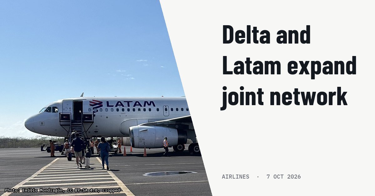 Delta and Latam Expand Americas Capacity by 31% via Joint Venture. Illustration photo (archive, not the aircraft involved) : Avión de LATAM Ecuador en la rampa del Aeropuerto San Cristóbal en las Islas Galápagos, Ecuador