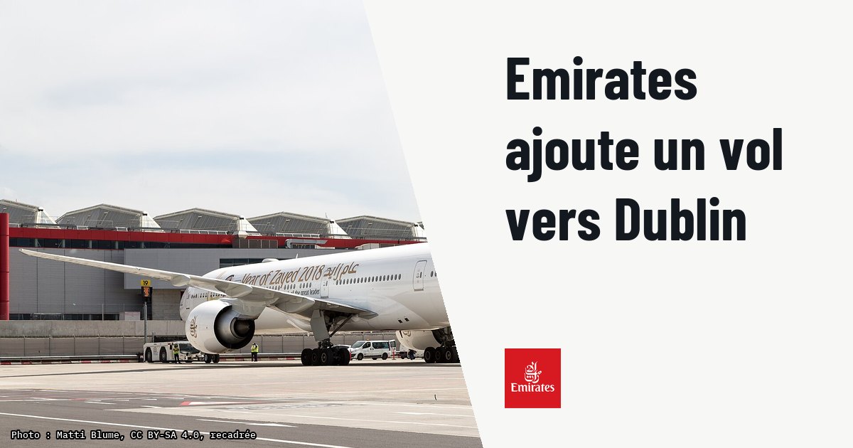 Emirates ajoute un troisième vol quotidien entre Dubaï et Dublin. Photo d'illustration (archive, pas l'appareil concerné) : Emirates Boeing 777-300ER at Geneva Airport