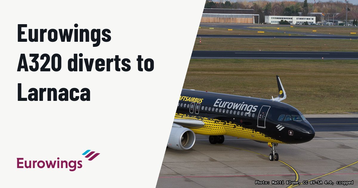 Eurowings A320 diverts to Larnaca following engine indicator warning. Illustration photo (archive, not the aircraft involved) : Eurowing Airbus A320 at Berlin Tegel Airport
